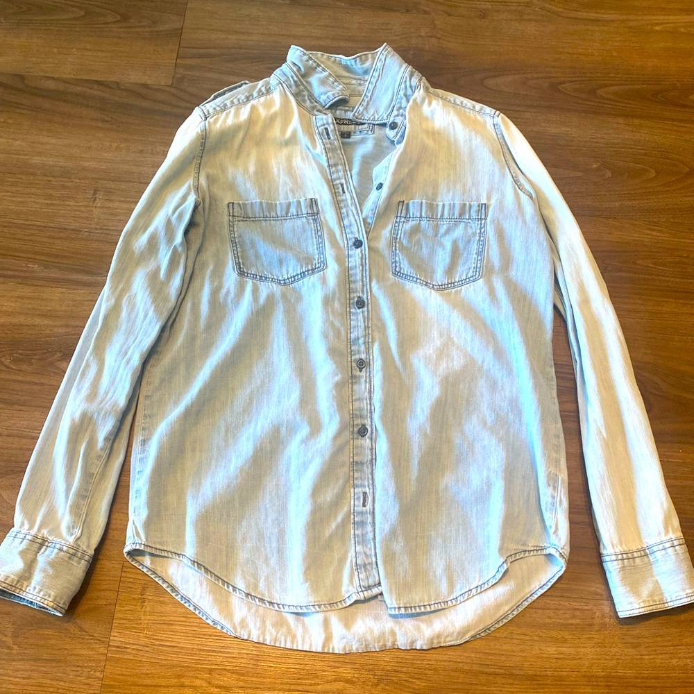 Express women’s size small denim shirt